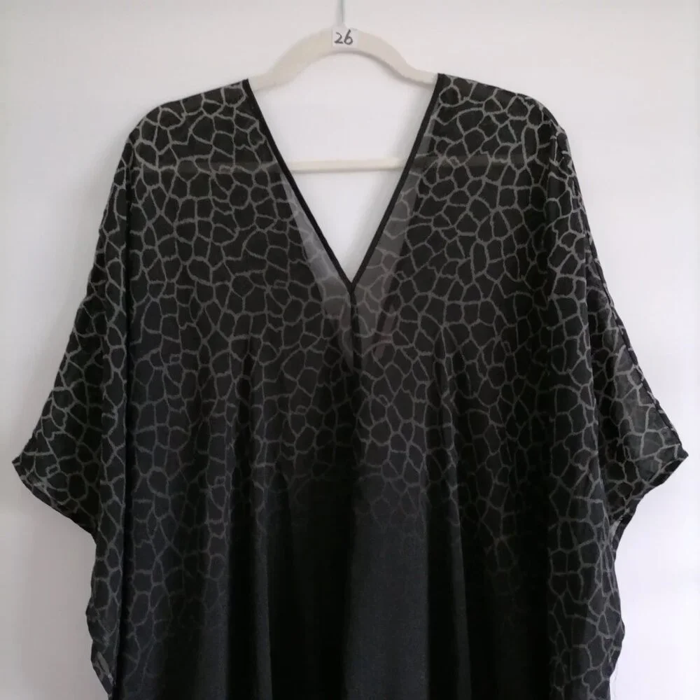 Victoria's Secret Womens Black Y2K Witchy Fringe Hem Swim Cover Up Size S/P